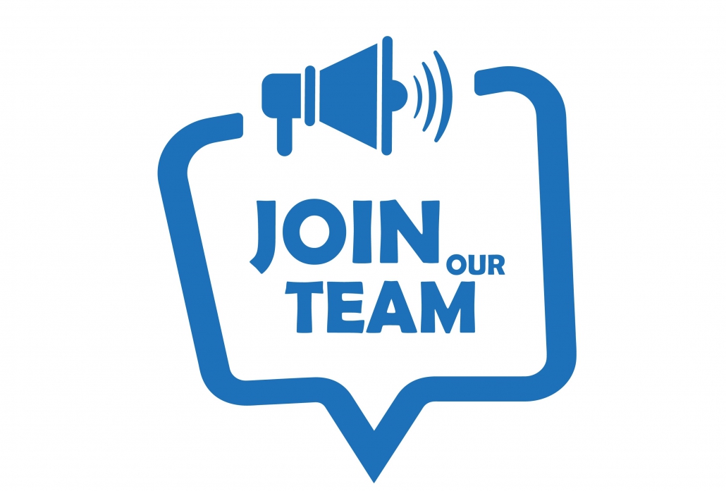 join our team sign on white background